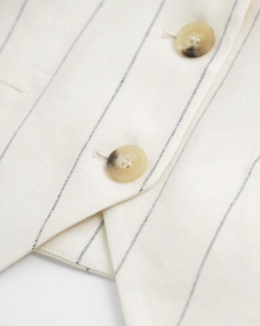 Gant Natural Pinstriped Linen Vest
