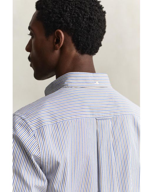 Gant Blue Striped Poplin Shirt for men