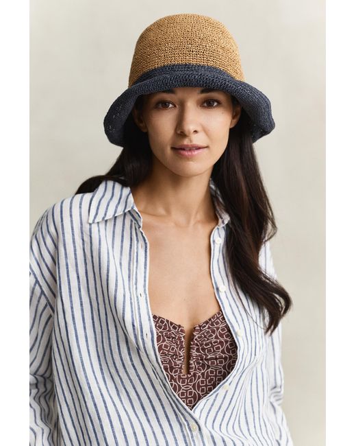 Gant Black Straw Hat Evening