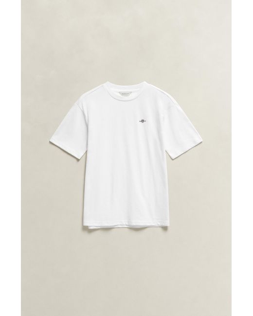 Gant White Teens Teen Girls Slubbed T-Shirt