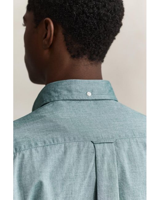 Gant Blue Classic Regular Poplin Shirt for men