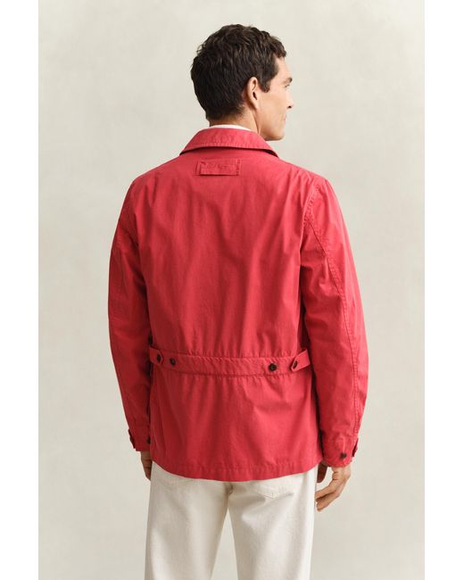 Gant Red Cotton Decker Jacket for men