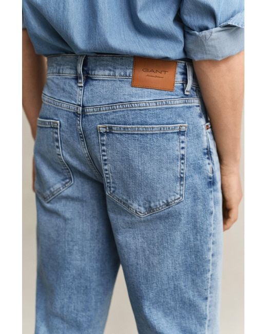 Gant Blue Regular Fit Jeans Semi Worn In for men