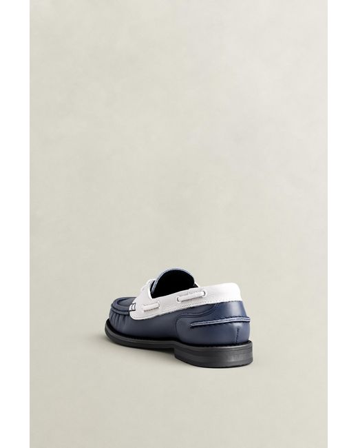 Gant Blue Gracelyn Leather Loafers Evening