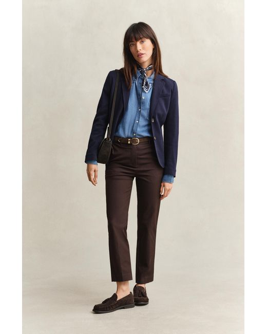 Gant Black Slim Fit Slacks Deep