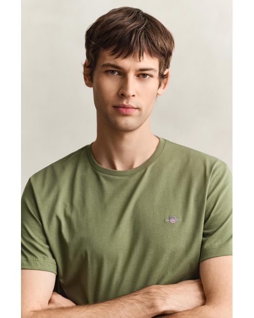 Gant Green Regular Fit Shield T-Shirt for men