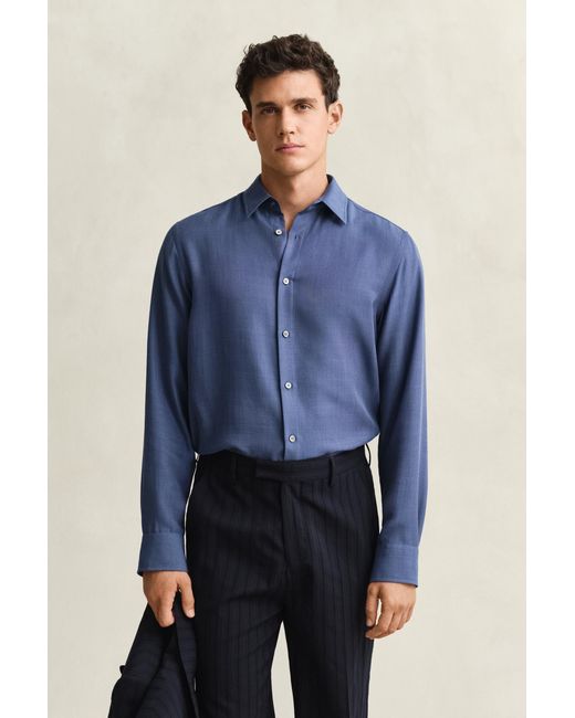Gant Blue Lyocell Shirt for men