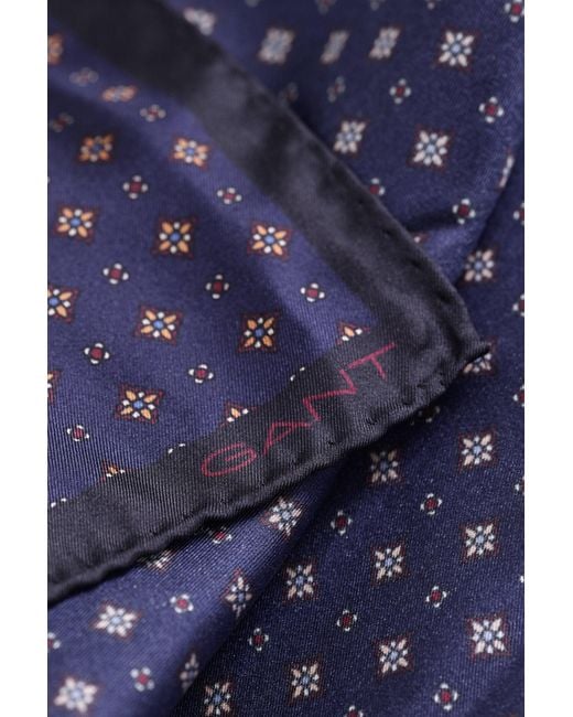 Gant Blue Printed Pocket Square for men