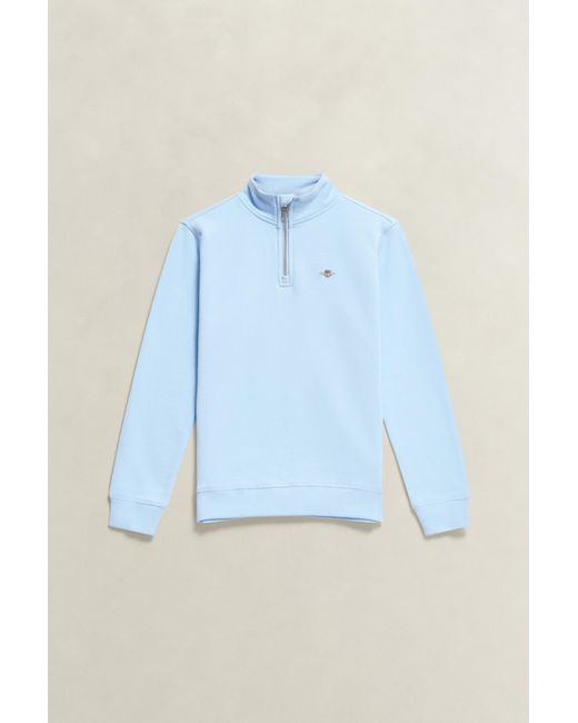 Gant Blue Teens Teen Boys Half Zip Sweatshirt for men