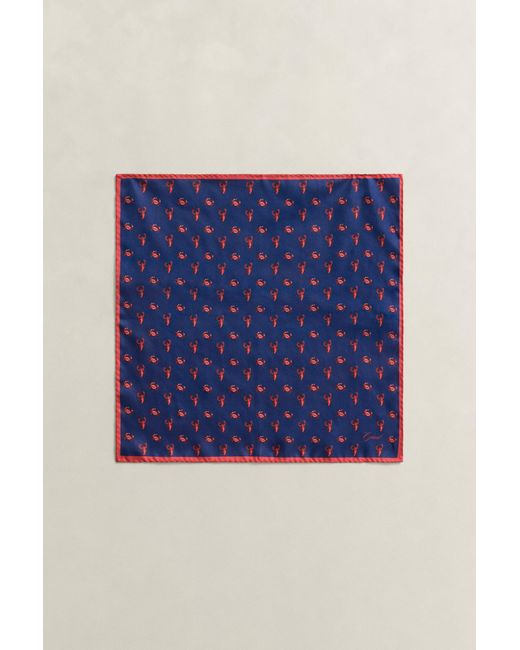 Gant Blue Crab Pocket Square Rich for men