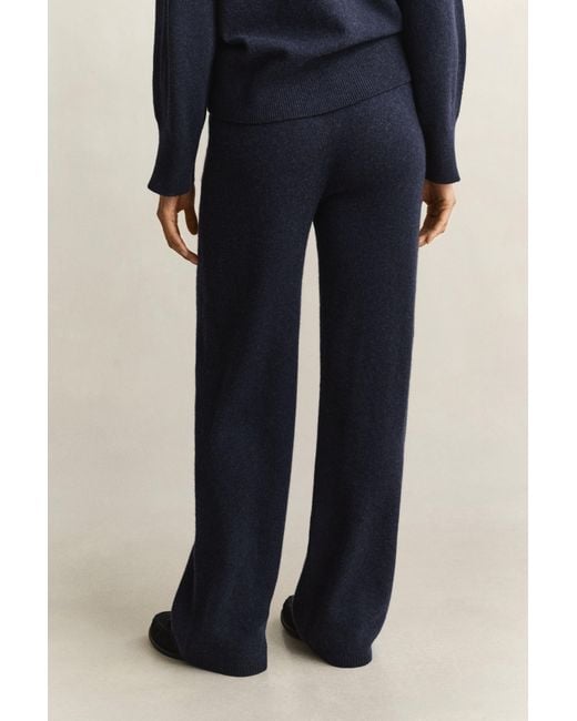 Gant Blue Wool Cashmere Blend Pants Evening