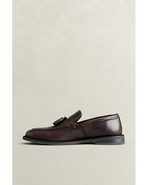 Gant Brown Lozham Leather Loafers Dark for men