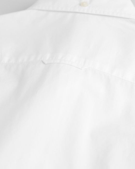 Gant White Classic Slim Poplin Shirt for men