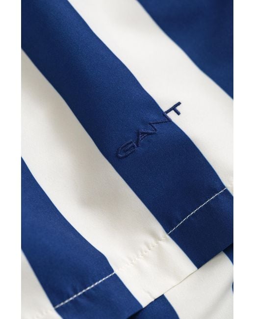Gant Blue Block Striped Swim Shorts Rich for men