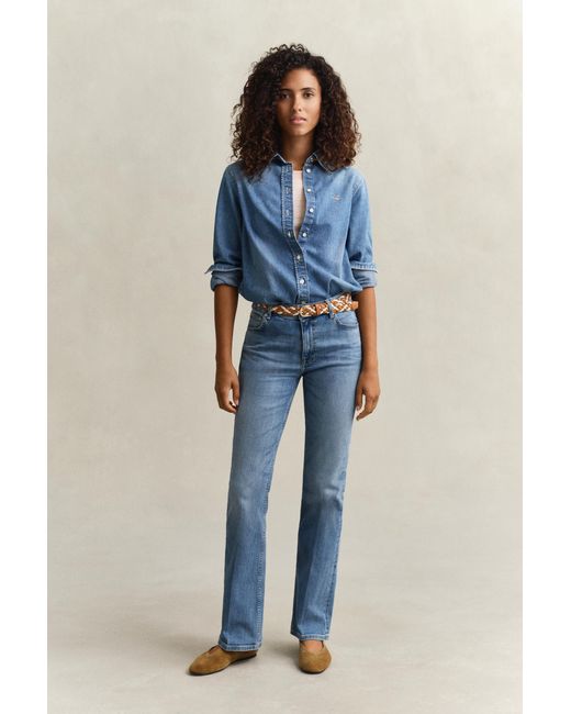 Gant Blue Flared Stretch Jeans