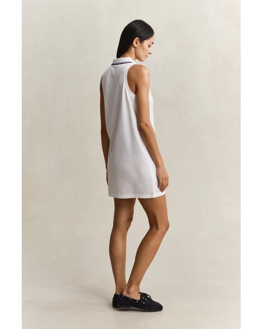 Gant Natural Sleeveless Piqué Polo Dress