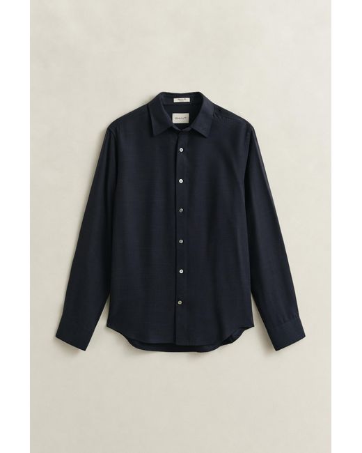 Gant Blue Lyocell Shirt Evening for men