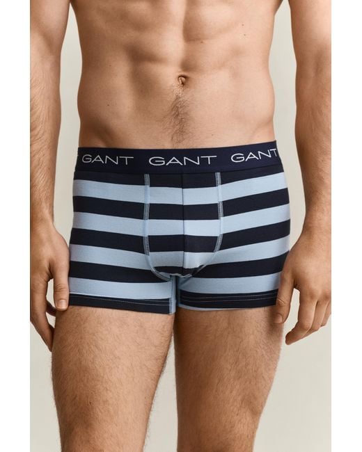Gant Blue 3-Pack Striped Trunks for men