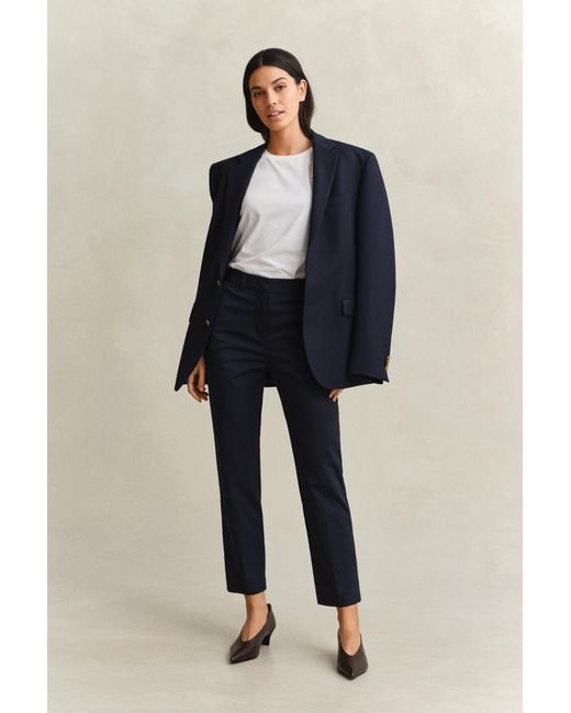 Gant Blue Slim Fit Slacks Evening