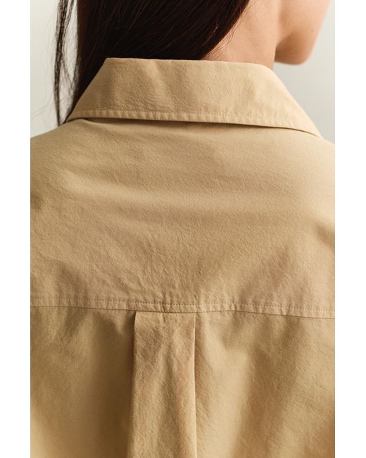 Gant Natural Belted Poplin Shirt Dress