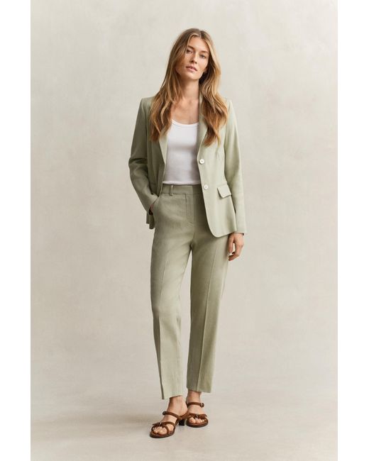 Gant Natural Tailored Linen Stretch Pants
