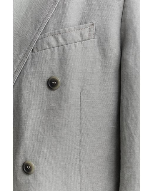 Gant Gray Lyocell Linen Suit Jacket for men