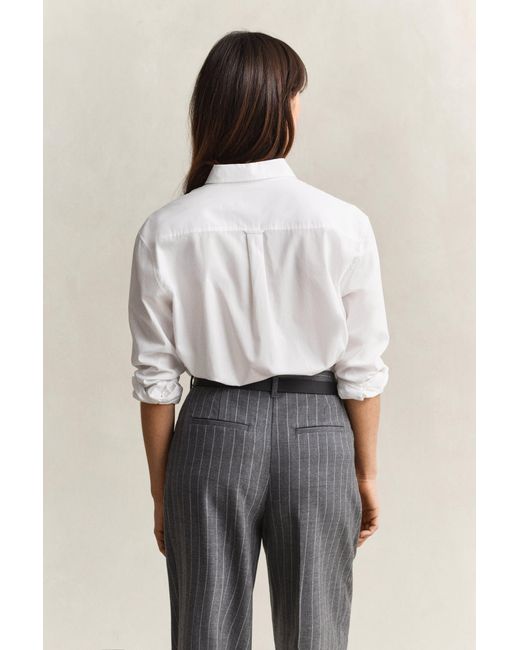 Gant Blue Relaxed Fit Classic Poplin Shirt