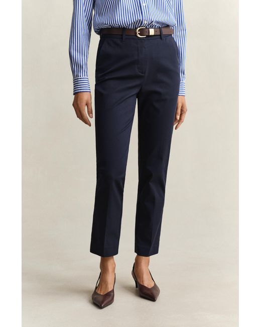 Gant Blue Slim Fit Slacks Evening