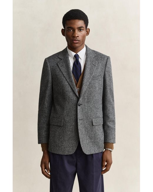 Gant Gray X Yale Tweed Blazer for men
