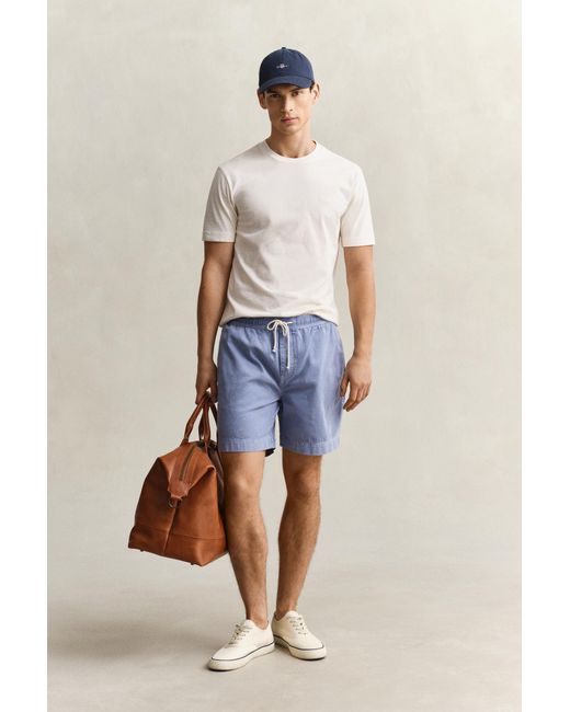 Gant Blue Washed T-Shirt Cream for men