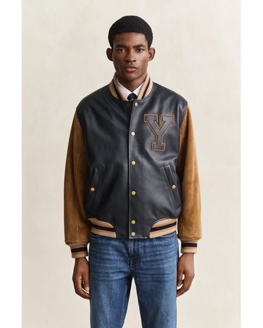 Gant Blue X Yale Varsity Jacket for men