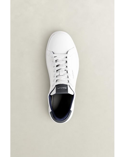 Gant White Mcjulien Leather Sneakers Rich for men
