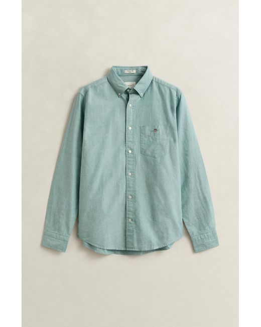Gant Blue Regular Fit Classic Oxford Shirt for men