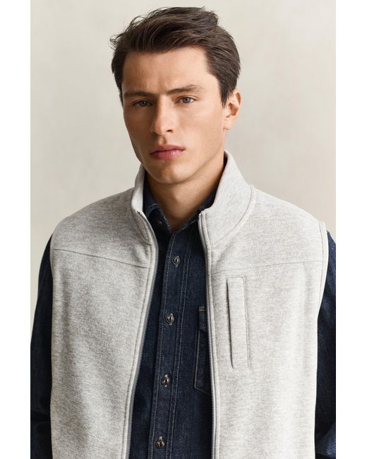 Gant Blue Fleece Vest for men