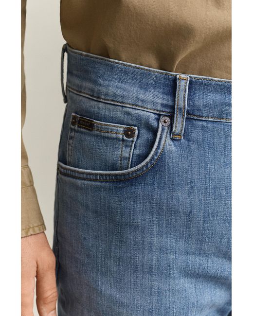 Gant Blue Extra Slim Active Recover Jeans Semi Worn In for men
