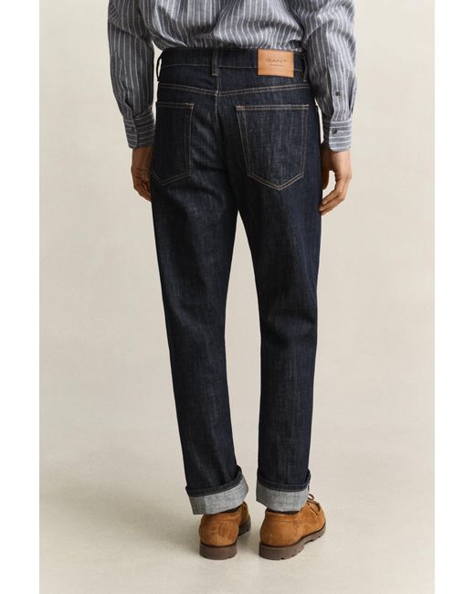 Gant Black Selvedge Jeans Dark Raw for men