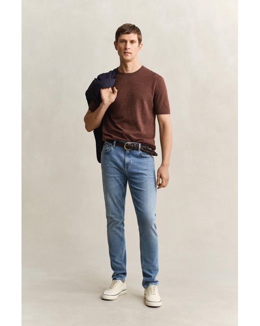 Gant Blue Extra Slim Active Recover Jeans Semi Worn In for men