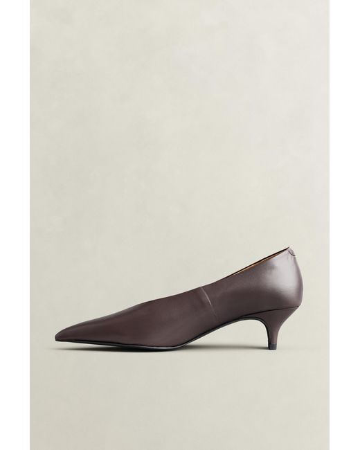 Gant Brown Tillbye Pointed Leather Heels Weathered