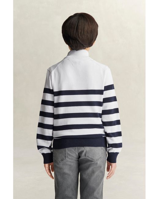Gant Blue Teens Teen Boys Breton Striped Sweater for men