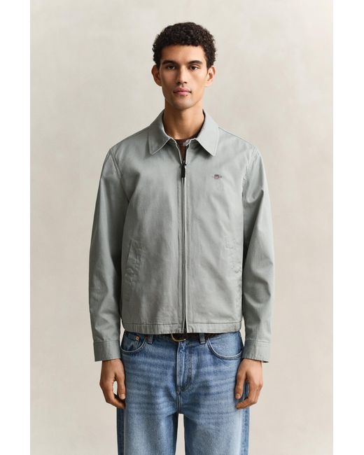 Gant Gray Cotton Windcheater Jacket for men