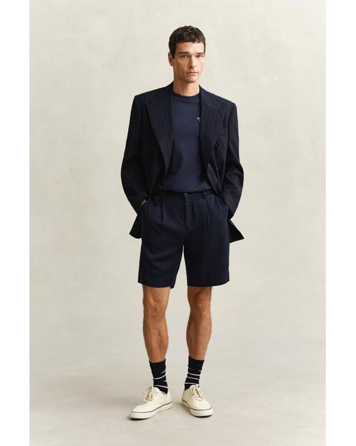 Gant Blue Lyocell Shorts Evening for men