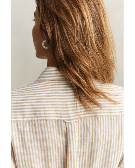 Gant Natural Striped Linen Shirt Dress
