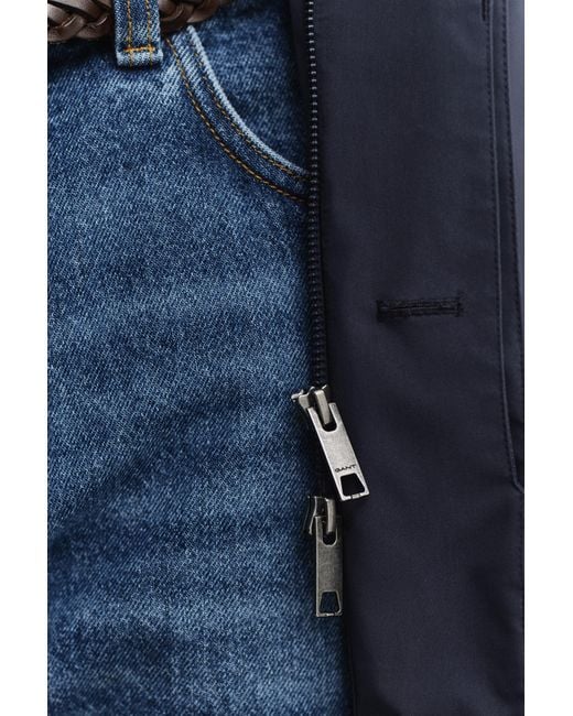 Gant Blue Lightweight Commuter Coat Evening for men