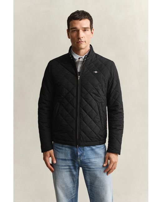 Gant Black Quilted Windcheater for men