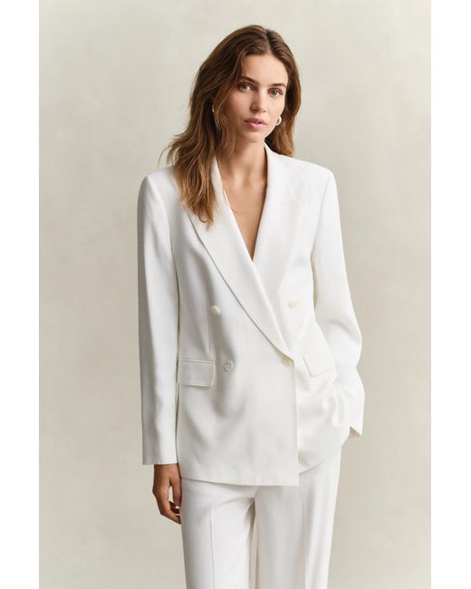 Gant White Crepe Blazer