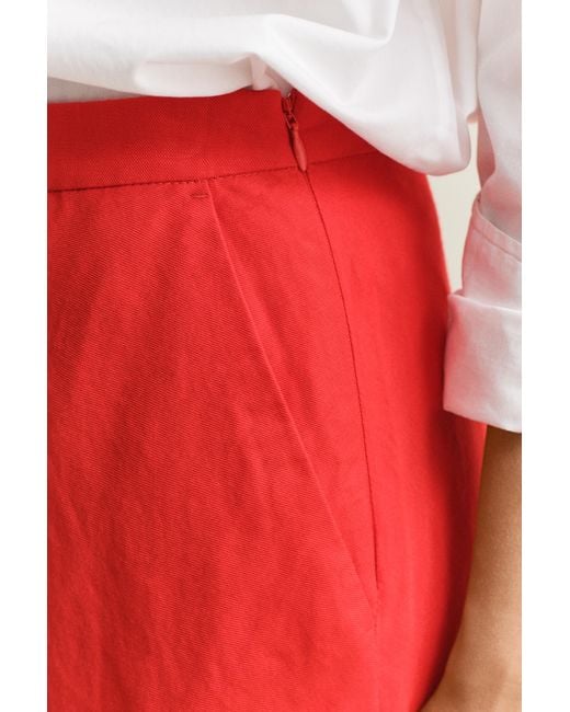 Gant Flared Linen Blend Skirt