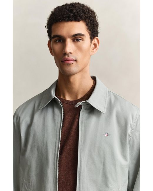 Gant Gray Cotton Windcheater Jacket for men