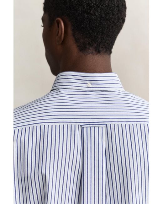 Gant Blue Striped Poplin Shirt for men