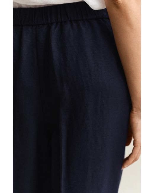 Gant Blue Linen Blend Pants Evening