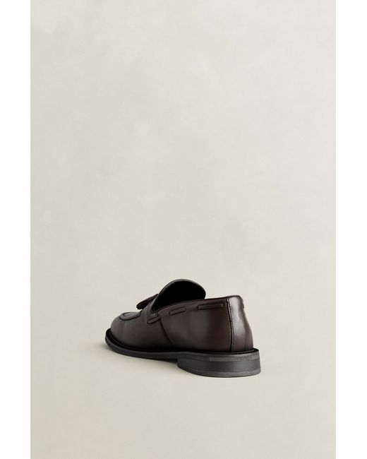 Gant Brown Lozham Leather Loafers Dark for men